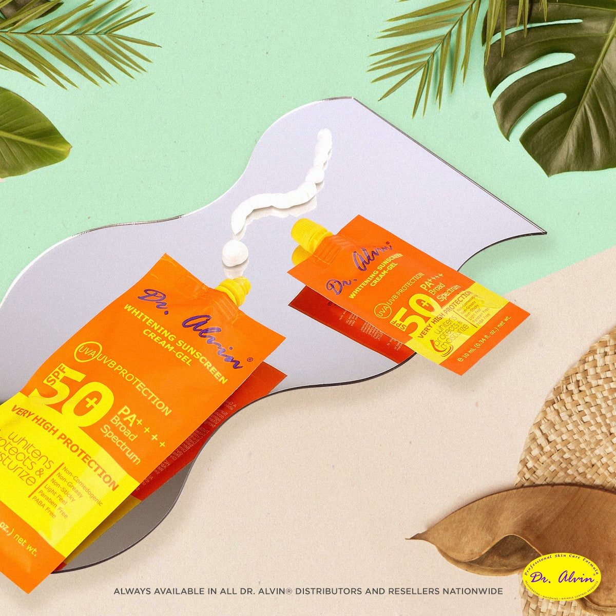 Dr. Alvin® Whitening Sunscreen Cream Gel SPF50 (Expires 05/2025)